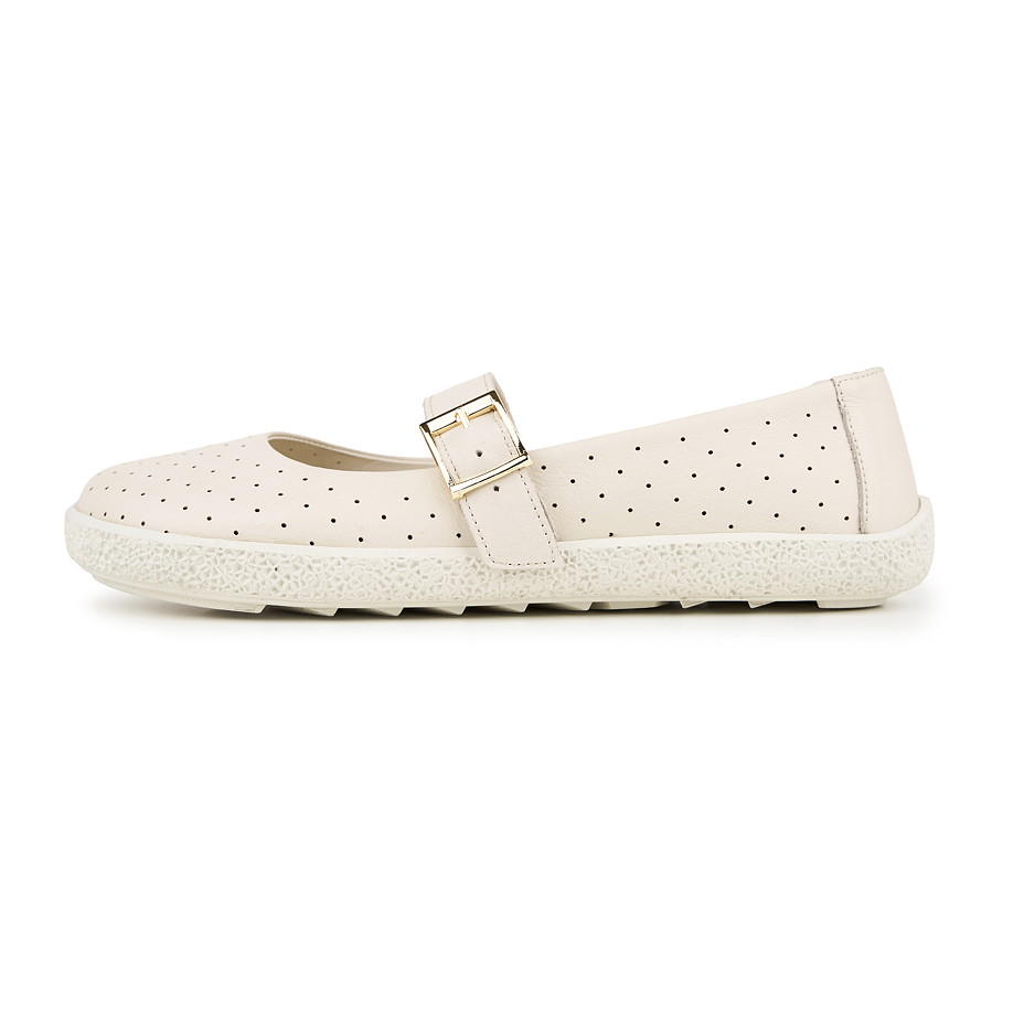 Dames ballerina's voor brede voeten Judita, creme
