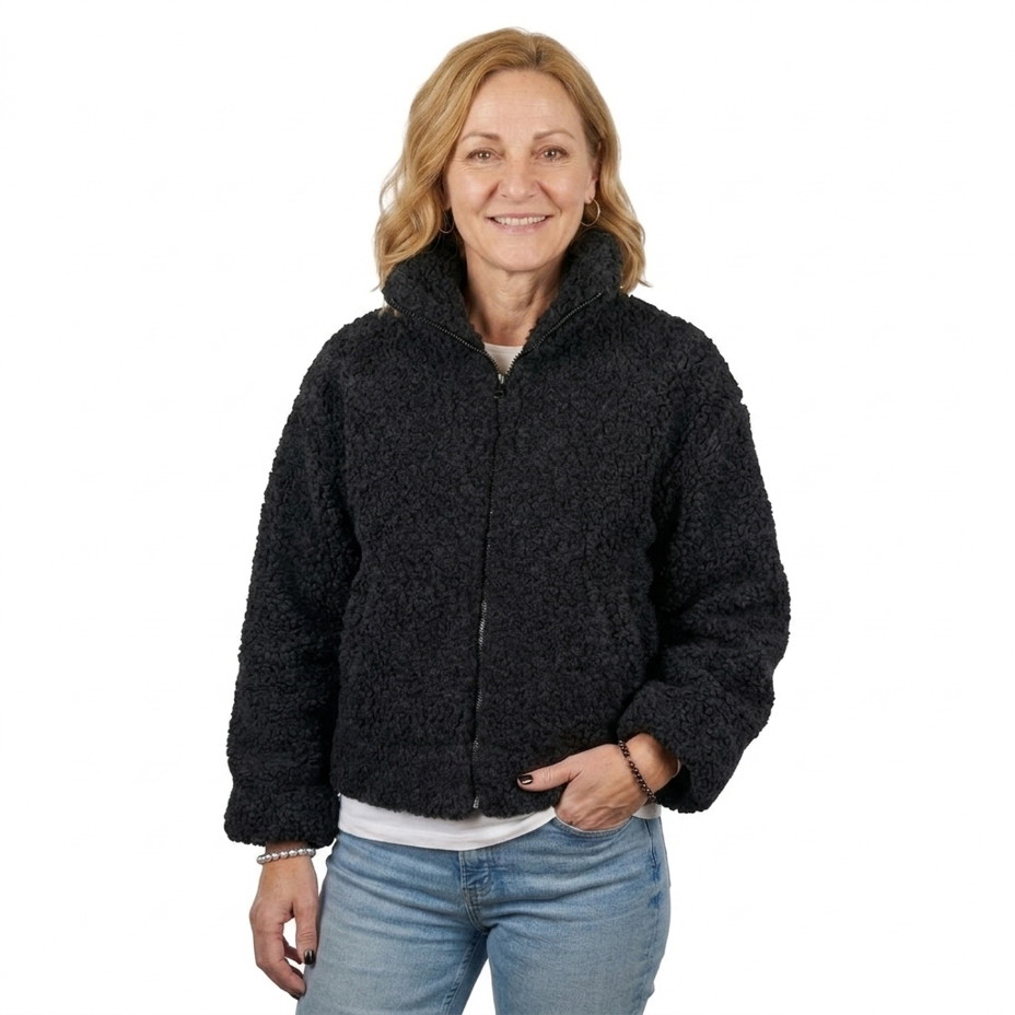 Damen Wolljacke Alpini schwarz