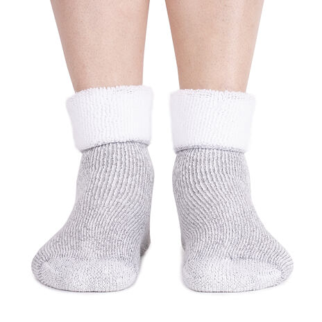 Schafwollsocken Merino Frottee weiß