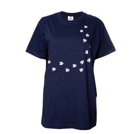 Katoenen T-shirt Woolville donkerblauw