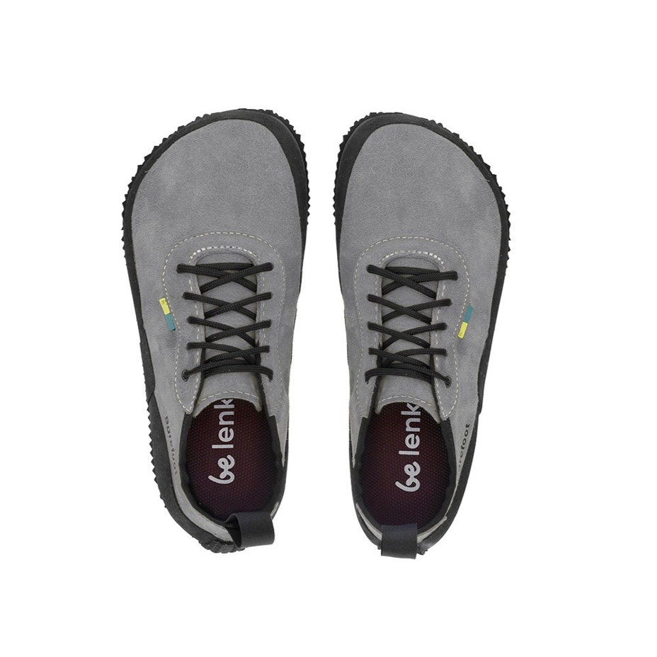 Be Lenka Trailwalker Leather Barefoot Shoes Grey