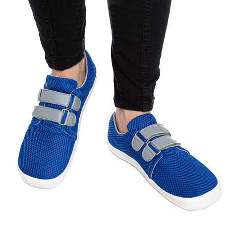 Baskets pieds nus à velcro respirables pour enfants « Beda » blue