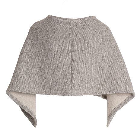 Wollen poncho beige