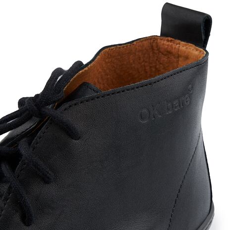 Heren leren Ondrej barefoot schoenen zwart