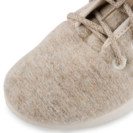 Woolee High-Top Wool Trainers with Lining Beige