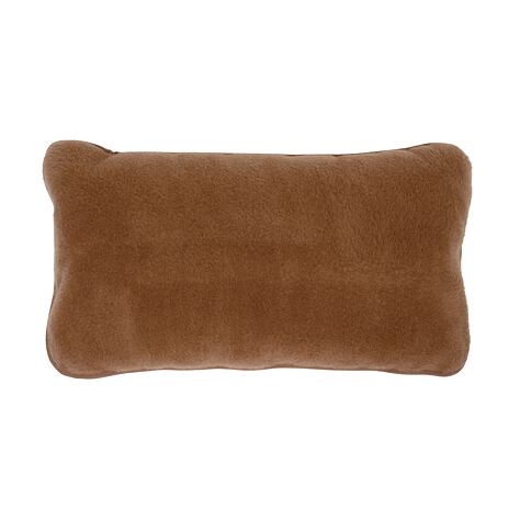 Lined Wool Cushion Brown