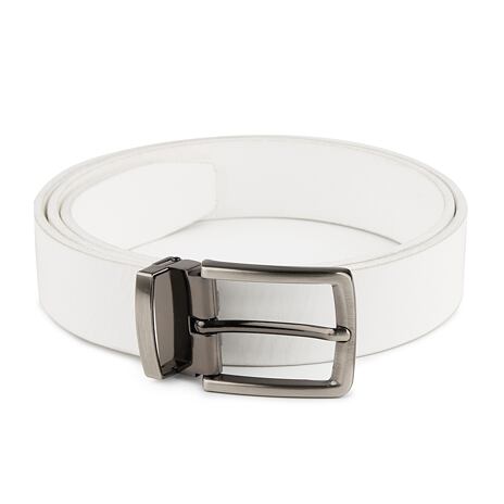 Leather belt white