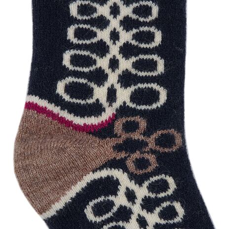 Merino Sheep Socks with a Folk Pattern Dark Blue