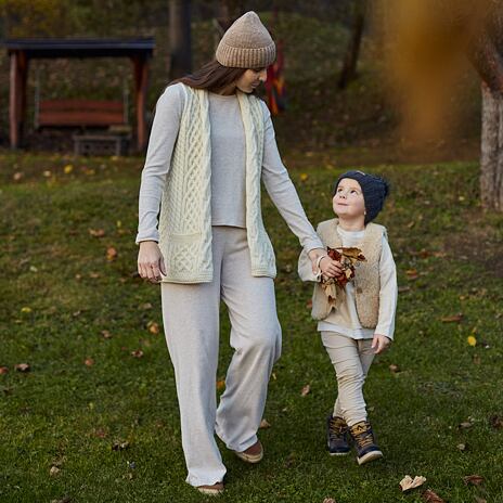 Gilet in lana da donna Vlnka naturale