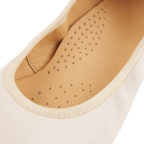 Women's orthopaedic leather ballerina flats Vanda cream