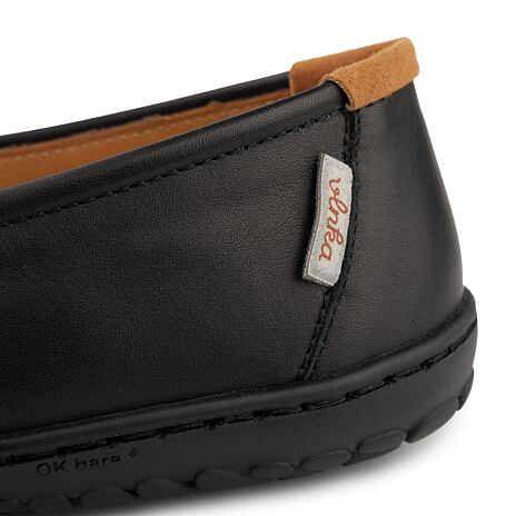 Ballerines barefoot Tamara en cuir noires pour femmes