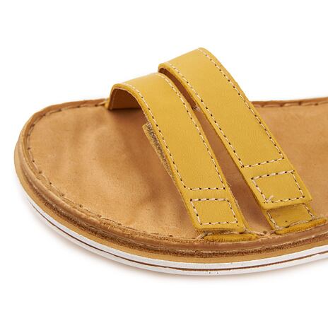 Women's orthopaedic leather sandals Vivian yellow