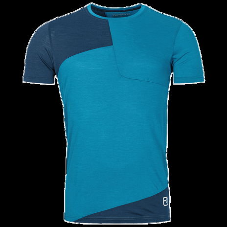 T-shirt mérinos manches courtes pour homme 120 Tec Ortovox, bleu montagne