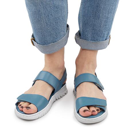 Women's leather sandals Victoria blue