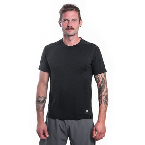 T-shirt pour hommes Sensor Merino Air Traveller Noir