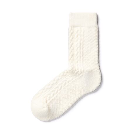 Chaussettes traditionnelles en mouton Merino blanc