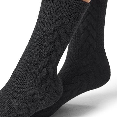 Chaussettes traditionnelles en mouton Merino noir