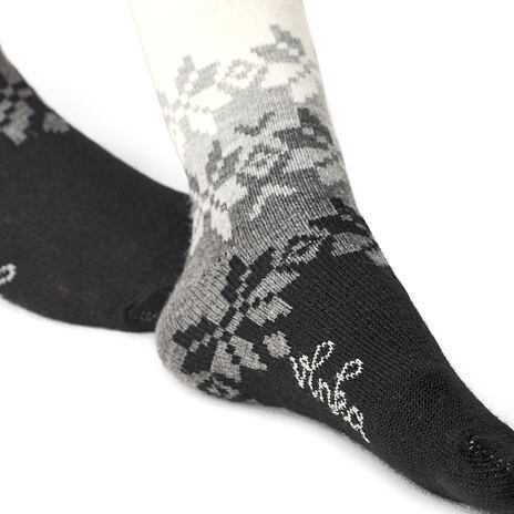 Chaussettes en laine Merino motif norvégien