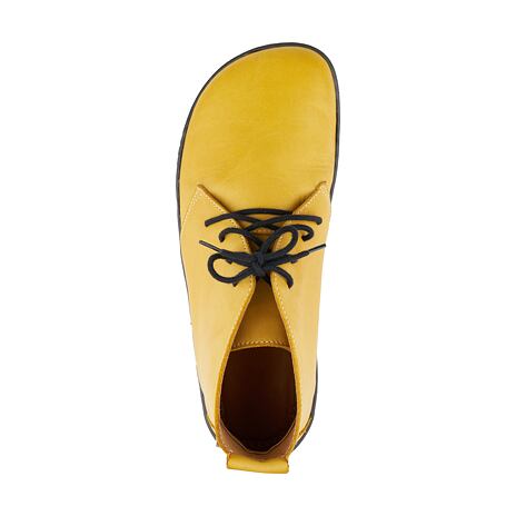 Women's Barefoot Leather Shoes Otilie Yellow-Black