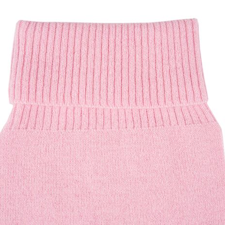 Children's Wool Neck Warmer Turtleneck Merino with Cashmere Pink