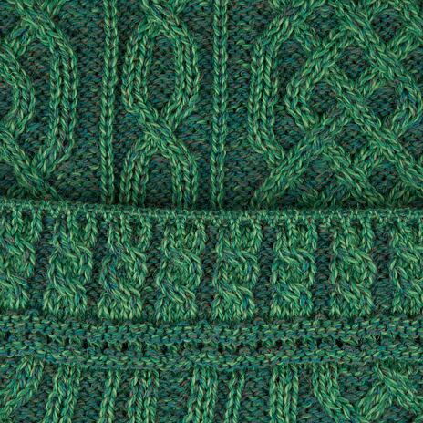 Wool Knitted Wrap Merino Green