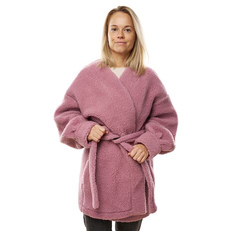 Damen Strickjacke aus Wolle rosa