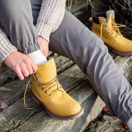 Woolee Fluffy Winter “Farmer” Boots Yellow