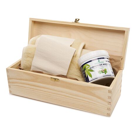 Coffret cadeau dans une boîte en bois pour un dos en bonne santé