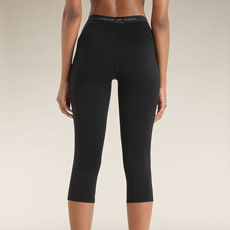 Dámské legíny Merino 200 Oasis 3/4 Leggings Icebreaker Black