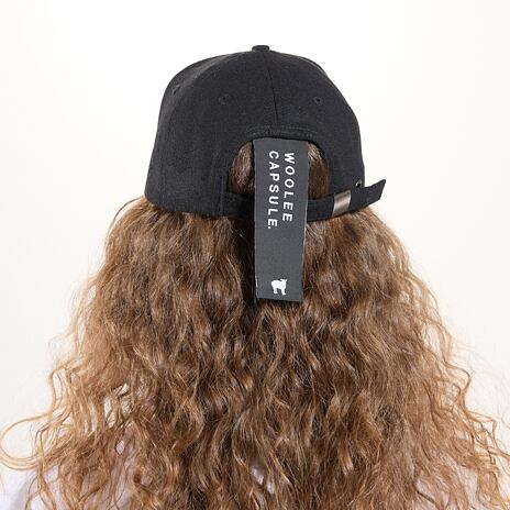 Baseballkappe aus Wolle Merino Woolee Capsule schwarz