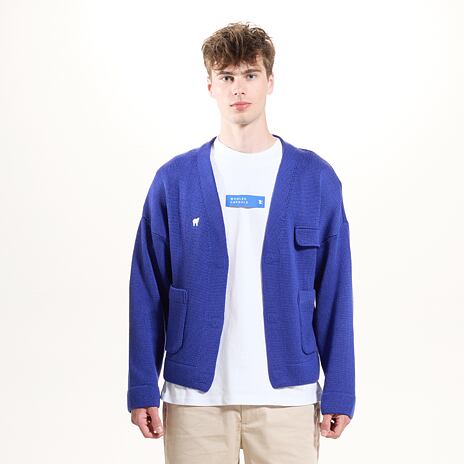 Wollcardigan Merino Woolee Capsule blau