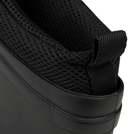 Gefütterte knöchelhohe Gummistiefel für Herren mit Woll-Innensohle schwarz