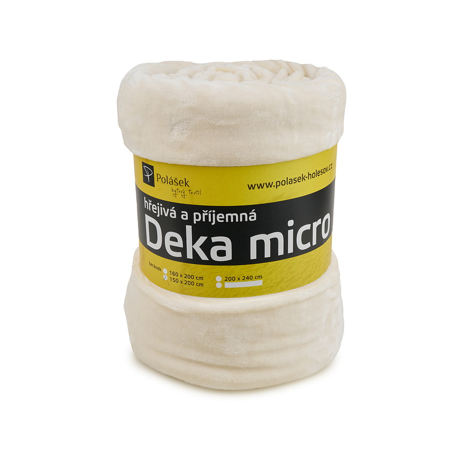 Mikroplyšová deka 
bílá
