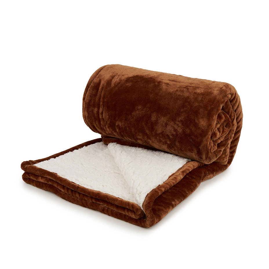 Mikroplüschdecke braun