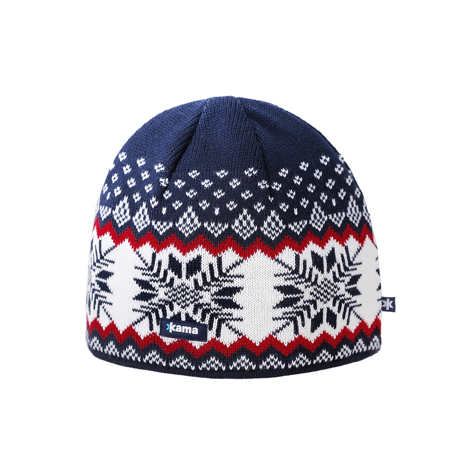 Strickmütze Merino Kama A137 dunkelblau