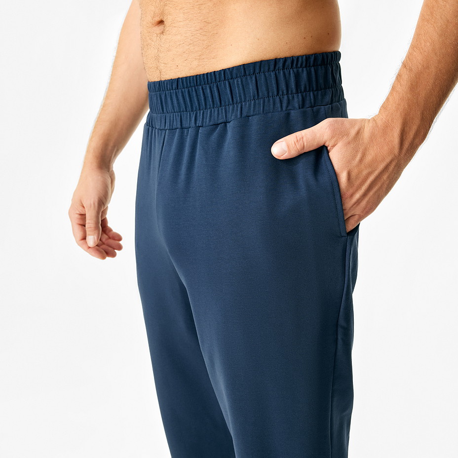 Pánské bavlněné tepláky na gumu modrá