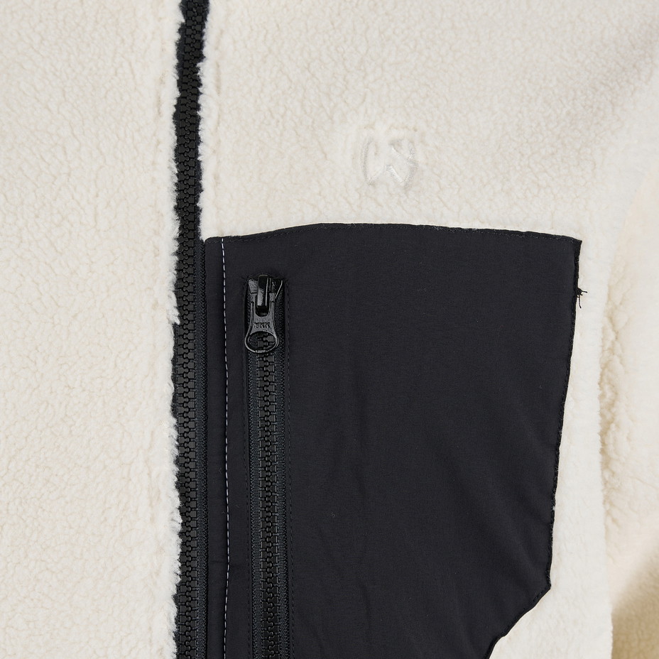 Dámská fleecová mikina s obousměrným zipem bílá