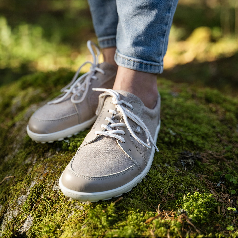 Dámske barefoot vlnené tenisky Teo béžová