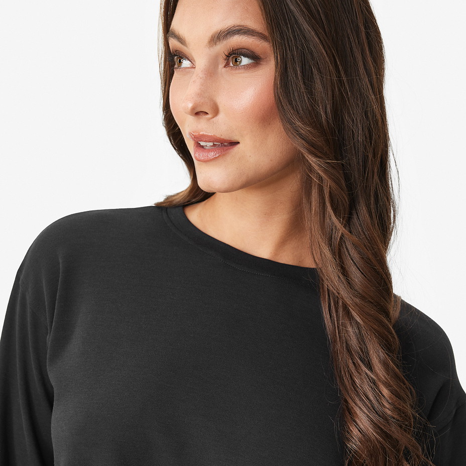 Dámská mikina s Merino vlnou černá