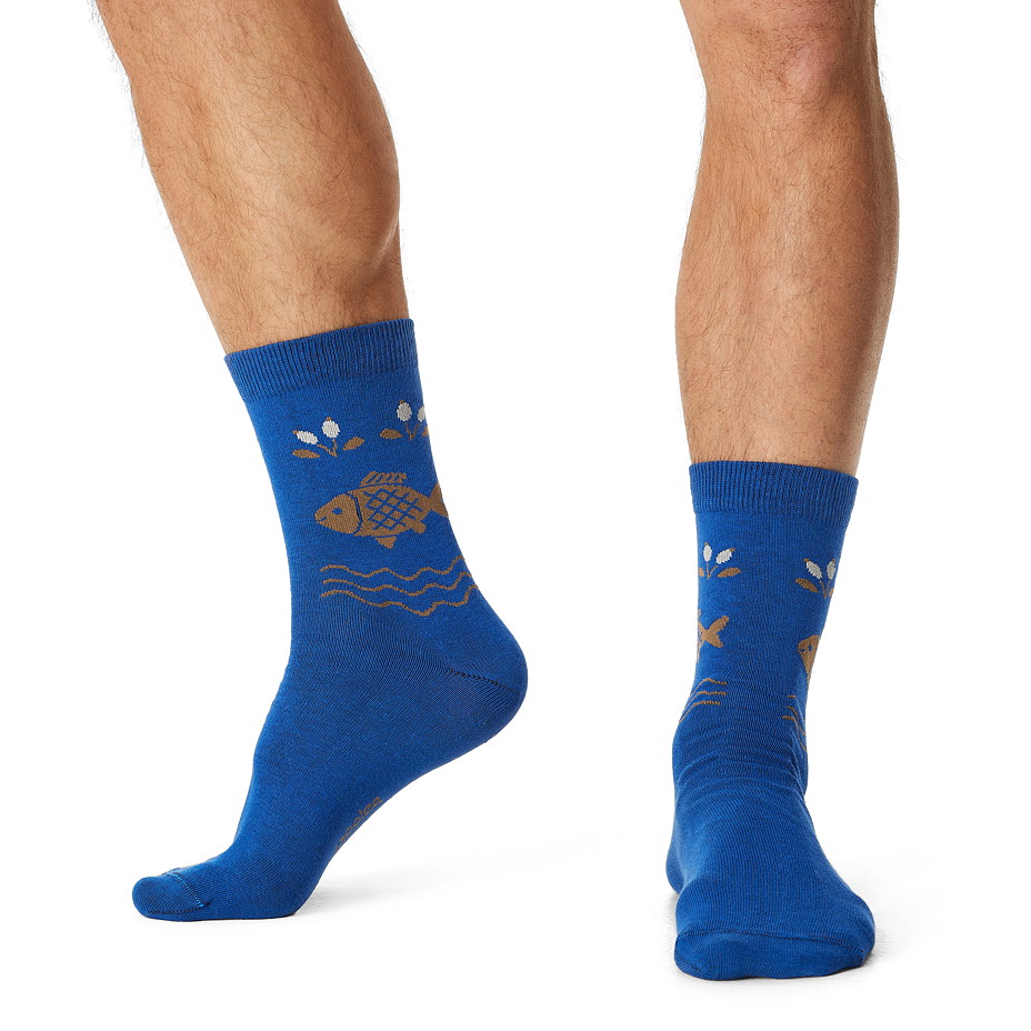 Vánoční bavlněné ponožky kapr