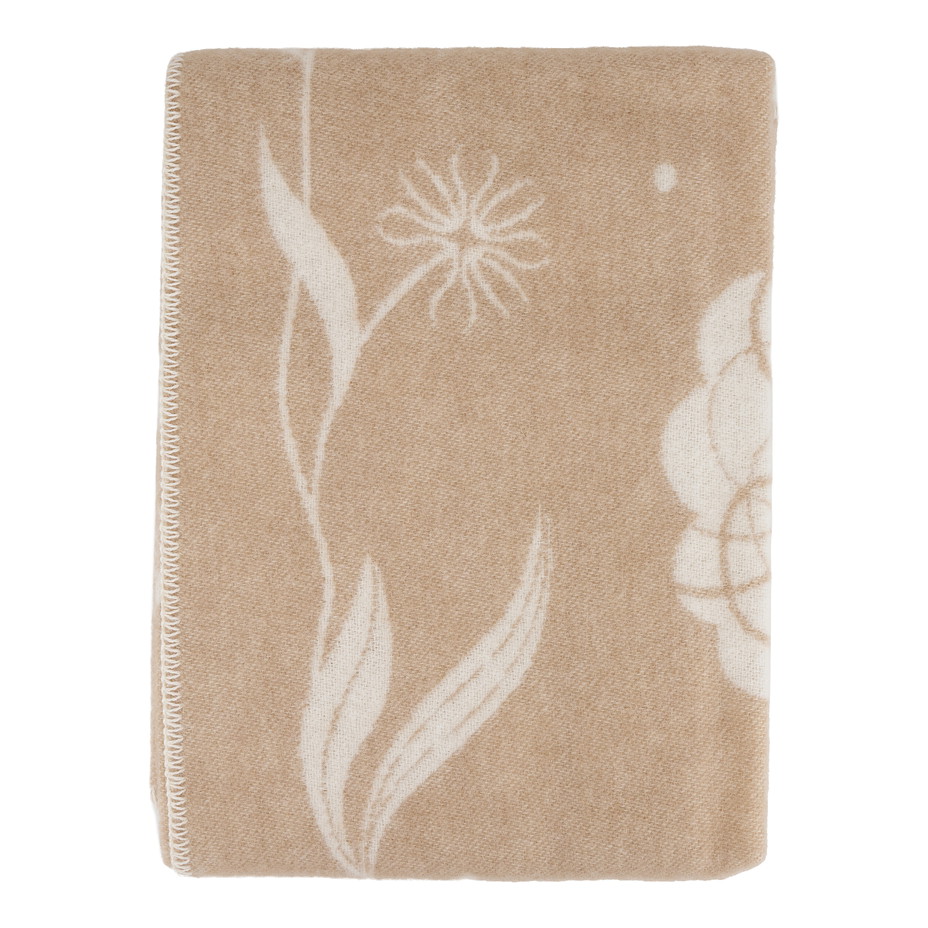 Vlněný Merino pléd s ovečkou béžová