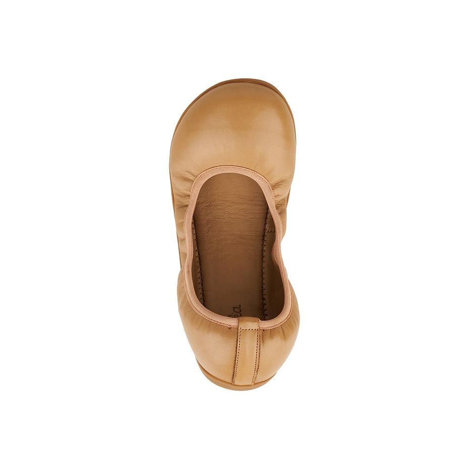 Kožené barefoot baleríny Kara, hnedá