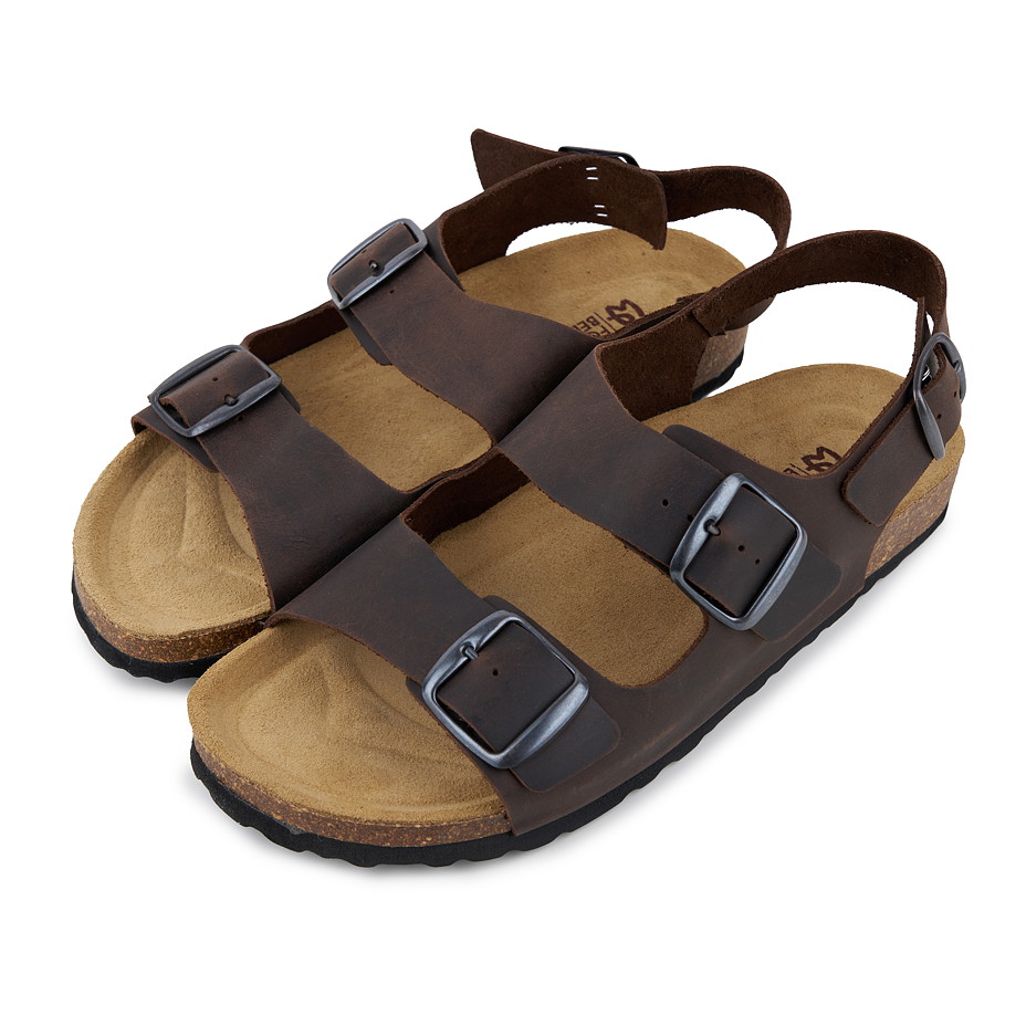 Heren anatomische kurken sandalen Petr, bruin