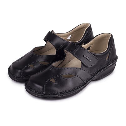 Women's “Anna“ Orthopaedic Leather Mary Jane Shoes Black