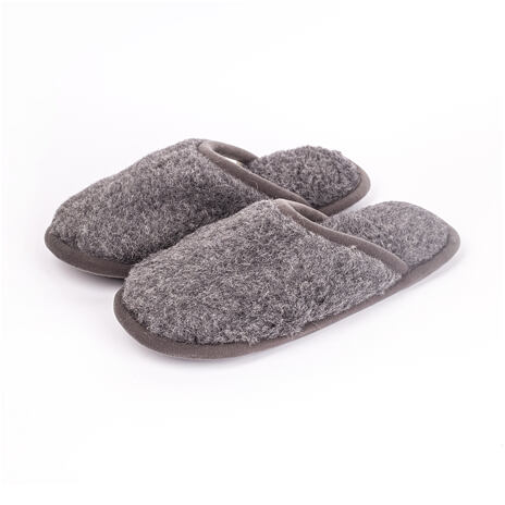 Wool Slippers - Dark Grey