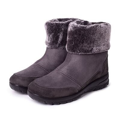 Women's "Adela" Winter Ankle Boots with Wool Lining - Grey