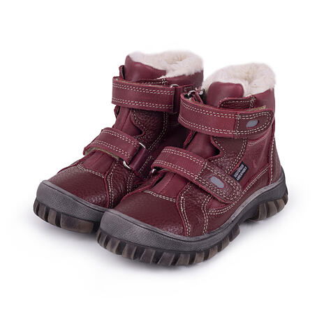 Kinder winter schoenen met schapenwol ”Bobo” rood