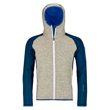 Herren Fleece- Pullover Plus Classic Knit Hoody Ortovox Petrol Blue
