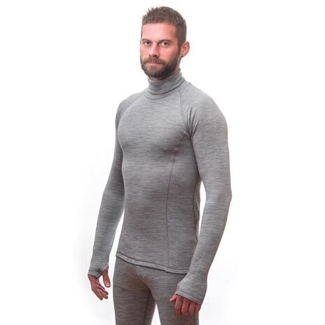 Funktionsshirt für Herren Sensor Merino Bold roll neck cool gray