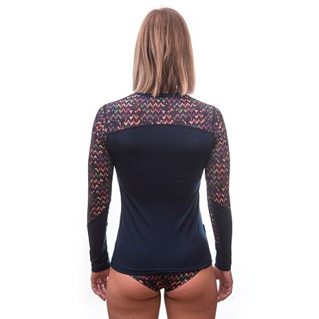 Funktionsshirt für Damen Sensor Merino Impress blau/origami